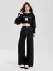 Jeans Flares Não Elásticos Vibe Petite Plus Size para Mulheres, Novas Calças Reta Emagrecedoras de Cintura Alta para Primavera e Outono