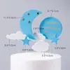 Azúcar Imitación Luna estrellas nubes enchufe para pastel de cumpleaños accesorios de diseño de ambiente para fiesta infantil