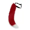 Cauda de Raposa Cosplay Cauda de Raposa Cauda de Raposa Lobo Pelúcia Cauda de Animal Realista Acessório de Alça para Cosplay para Namorado e Namorada