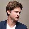Comércio exterior Europa e Estados Unidos peruca masculina popular peruca masculina cabelo curto franja castanha parcial fabricantes atacado