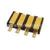 Conector de bateria fêmea para hardware de 2-6 pinos, contato dourado, espaçamento do dedo dourado 2,5PH, espessura 1,6H, tipo para soldar à mão