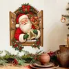 Adesivos de parede do Papai Noel tridimensionais em estilo retrô - removíveis, para criar uma atmosfera festiva em quartos