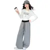 Pantalones Anchos de Strass para Niñas Otoño/Invierno 2026, Pantalones Deportivos Casuales para Niños, Pantalones Deportivos Holgados con Cordón para Niños Mayores