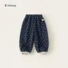 Roupas Infantis Youbao Calças Casuais para Bebê Calças de Moletom Rosa para Crianças Calças Jogger de Bolinhas para Crianças Calças de Renda para Meninas