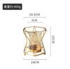 Mesa de Comedor de Hierro y Cristal de Lujo Ligero Adornos para Mesa de Comedor Linterna de Casa Florero Sala de Estar Habitación Modelo Chapado en Oro Rosa Hidropónico