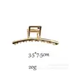 Grampo de Cabelo de Liga Metálica Transfronteiriço, Presilha de Cabelo Elegante e Simples, Presilha para Rabo de Cavalo Alto, Pequeno Grampo Shark Fragrante