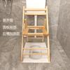 Silla de Toilet para Ancianos Madera Maciza Silla de Toilet para Mujeres Embarazadas Madera Silla de Toilet Simple Móvil Inodoro Doméstico para Ancianos