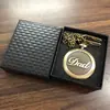 Caja de embalaje para reloj de bolsillo negro tinta con patrón de diamantes, tapa exquisita, caja para reloj de bolsillo, impresión de muestra, caja de embalaje para regalo, lote