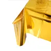 Mantel Brillante Dorado Fiesta de Cumpleaños Boda Decoraciones para Fiestas Mascota Desechable Papel de Aluminio Mantel Brillante Oro Rosa