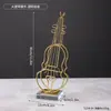 Adornos Musicales de Hierro Dorado Estilo Nórdico, Decoraciones Modernas Minimalistas para el Hogar, Muebles de Alta Gama para Estudios y Salas de Exhibición