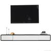 Mueble de TV colgante de madera maciza para pared, para sala de estar, dormitorio, apartamento pequeño, súper estrecho, blanco, minimalista.