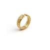 Anillo de Trigo Dorado Ins Estilo Japonés-Coreano Versátil Moda Anillo Retorcido para Dedo Estilo Hip-hop Urbano Pulsera Suministro para Comercio Electrónico