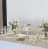 Suporte de Mesa para Sobremesas de Casamento Enfeites para Bolo de Aniversário Mesa de Exibição de Bolos e Doces Bandeja Branca para Doces de Chá da Tarde