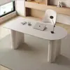 Balcão de recepção de salão de beleza minimalista, escrivaninha para computador, design moderno e simples, conjunto de mesa e cadeira para apartamento pequeno, mesa de rocha