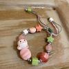 2024 nuevo pulsera de caballo de madera divertido para niños, cachorro de cerámica, pulsera de dibujos animados, nicho, corazón de niña, pulsera de estilo dulce versátil