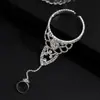 Cadena de Mano Popular de Moda Transfronteriza Europea y Americana Pulsera de Dedo Accesorios para Vestido de Banquete de Novia Pulsera Personalizada de Diamantes