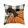 Nueva funda de almohada decorativa de lino con estampado de hoja de arce y calabaza para Halloween y Acción de Gracias, transfronteriza de Amazon tmu
