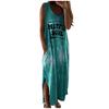 Vestido con estampado tie-dye, elegante y sexy, de estilo europeo y americano, con letras de moda.