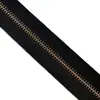 Cremallera de equipaje en stock No. 3 Cremallera de Metal de Una Vía Diente Estándar Tipo Ropa Artículos de Cuero Cadena de Cremallera de Cobre Código de Cremallera