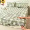 2026 Nueva Funda de Sábana de Gasa de Doble Capa, Juego de Sábanas de una Pieza, Protector de Colchón para Todas las Estaciones, No 100% Algodón, Algodón Puro para Verano