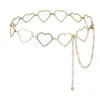 Joyería Transfronteriza Europea y Americana Nueva Cadena de Cintura Metálica con Forma de Corazón Corsé de Cintura Punk Retro para Mujer Cadena Corporal Fabricante Venta al por Mayor en Stock