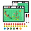Tablero Táctico de Fútbol Portátil Magnético Borrable PVC Tablero Táctico de Entrenador Doble Cara con Bolígrafo Partículas Magnéticas Tablero Táctico