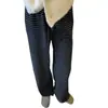 Calça Maternity Confortável de Primavera e Outono, Calça de Perna Larga Listrada para Mulheres, Cintura Elástica, Calça Casual Emagrecedora, Calça de Terry de Perna Reta, Não Apertam na Barriga