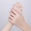 Anillo de pareja clásico coreano de seis garras con circonita un anillo de moda sincero para toda la vida para estudiantes hombres y mujeres venta al por mayor