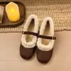 Nueva colección otoño/invierno 2026: Zapatos Mary Jane de estilo retro, cómodos y versátiles para mujer, con forro de felpa para mayor calidez y comodidad, y un diseño suave y delicado.