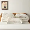 Colcha de algodón 100% Clase A de algodón crudo sin teñir con proteína de soja, adecuada para todas las estaciones, engrosada y cálida para el invierno, ropa de cama para primavera y otoño