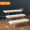 Suporte de Exibição de Degraus em Acrílico Painel de Madeira Maciça Espessado Brinquedos de Figuras de Ação Cosméticos Forte Capacidade de Carga Suporte de Exibição para Armazenamento de Suculentas