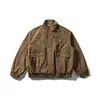 Hecho para durar Chaqueta de Trabajo Retro Japonesa de Moda para Primavera y Otoño con Cuello Alto para Hombre, Holgada y Versátil Jk11