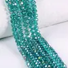 468 cuentas planas cuentas de rueda vidrio cristal diy accesorios de joyería material cuentas disco cuentas cuentas sueltas verde claro