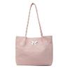 Bolsa de Nicho Estilo Coreano Feminina 2024 Novas Bolsas de Nicho Versátil Bolsa Tote de Grande Capacidade Bolsa de Ombro Trançada