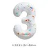 Globos blancos con números impresos de 32 pulgadas para la decoración de la primera fiesta de cumpleaños de niños, accesorios para fotos y arreglo de escena