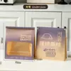 Alambre de Hierro Borde Enrollado Pan Tostado Recién Horneado Delicioso Bolsa para Tostadas Bolsa para Empaquetar Snacks Horneados Galleta Copo de Nieve Repostería Bolsa de Papel Kraft para Pan