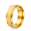 Anillos de Pareja Chapados en Oro de Acero Inoxidable, Anillos Escarchados para Parejas, Exclusivo Transfronterizo para Ventas Calientes Europeas y Americanas Venta al Mayoreo de Joyería de Yiwu