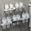 Rack de Chinelos Dobrável para Banheiro Selecionado Cuidadosamente Rack de Toalhas para Vaso Sanitário Rack de Armazenamento de Chinelos Multifuncional Sem Perfuração