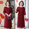 Vestido de Moda de Talla Grande para Boda de Suegra, Oculta el Vientre, Fiesta de Compromiso, Vestido de Madre, Nuevo Estilo Primavera y Otoño