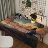 Toalha de Mesa Desenho Animado Meninas de Anime Crianças Toalha de Mesa para Dormitório de Estudante Mesa de Estudo Pano Decorativo Toalha de Mesa de Jantar Pano Lavável para Mesa de Centro