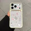 Adecuado para fundas de teléfono Apple 18 Pro Max, nuevo iPhone 17 rosa, 17 Pro diseño de gato cereza, serie 16, con un toque de alta gama