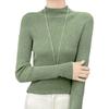 Suéter de otoño e invierno 2024 para mujer, suéter de cuello medio alto, camisa básica para mujer, suéter ajustado de primera línea, listo para usar, comercio exterior al por mayor