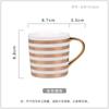 Liquidação: Caneca Cerâmica Minimalista Criativa com Borda Dourada, Copo d'Água, Copo de Leite, Xícara de Chá, Xícara de Café, Par de Copos para Café da Manhã