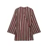 Chaqueta de Doble Botonadura a Rayas de Moda Nueva Estilo Europeo y Americano Transfronterizo Z 7821148 Pantalones de Pierna Ancha 7822137