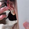Brincos Novos Camélia Pérola Estilo Coreano Frente e Verso Nicho Acessível Luxo High-End Outono e Inverno Novos Brincos para Mulheres
