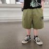 Shorts para Meninos Verão Bebê Finos Comprimento do Joelho Crianças Esportivos Cargo de Comprimento Médio