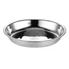 Plato Redondo Engrosado de Acero Inoxidable 304 para Uso Doméstico, Plato para Servir, Plato para Fideos Fríos, Plato Redondo, Plato de Cena, Plato Plano, Plato para Barbacoa