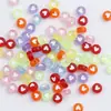 Estrella acrílica de colores brillantes, luna, cuentas redondas, cuentas brillantes en forma de corazón, materiales para pulseras, collares de joyería hechos a mano para DIY
