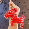 Lindo Llavero de Muñeca Pony de Diamante Dibujo Animado Creativo Llavero de Coche Colgante de Bolso de Moda Regalo Venta al por Mayor