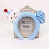 Diadema de Pingüino de Dibujos Animados con Cabeza de Pez, Bonito Sombrero Triangular de Peluche, Accesorios para el Cabello, Foto de Niña, Lavado de Cara, Pasador, Divertido